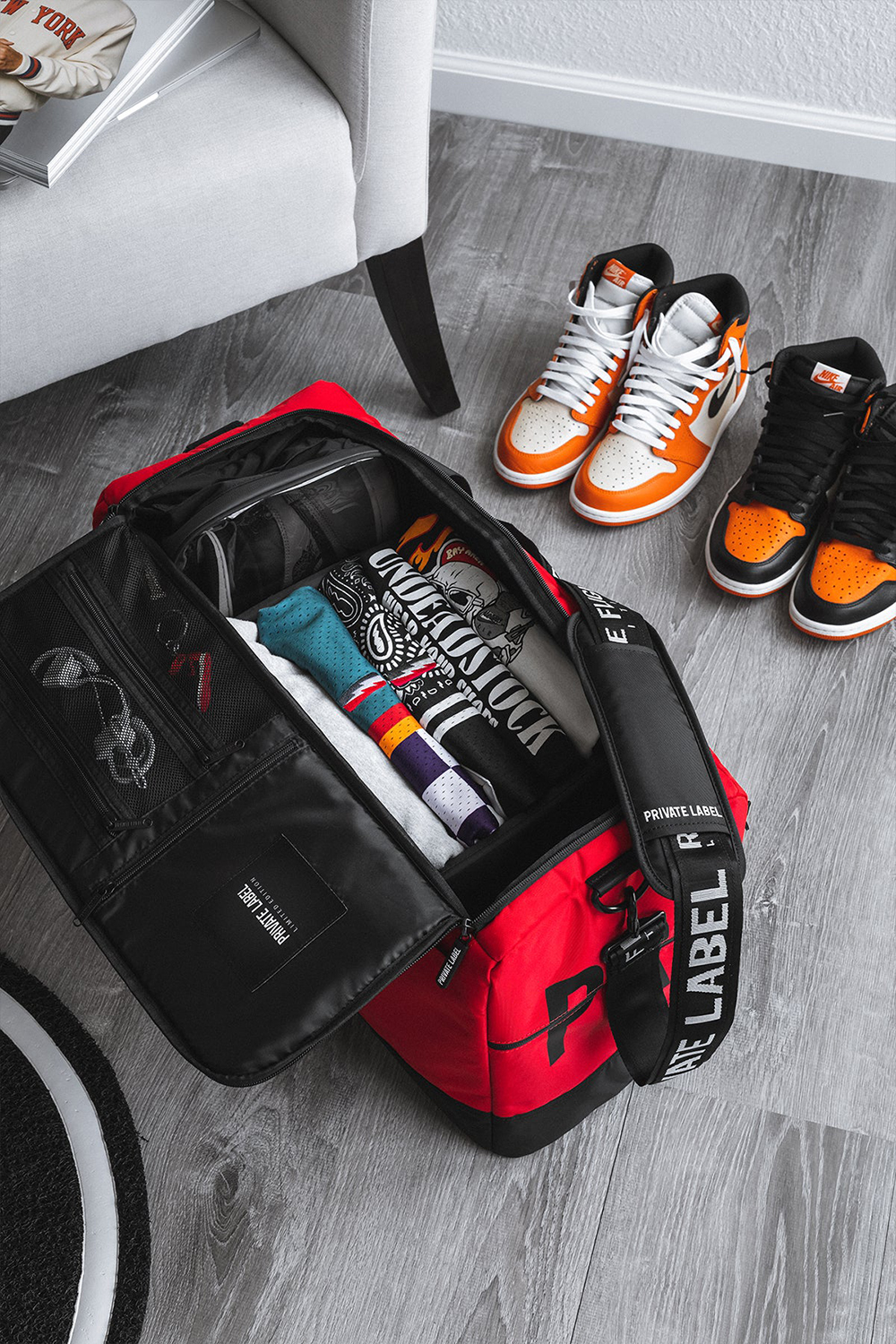 Manufacturers Custom Logo Large Capacity Training Sneaker Gear Travel Sports Gym Duffle Bag With Shoes Compartment for Men Women - Image 11