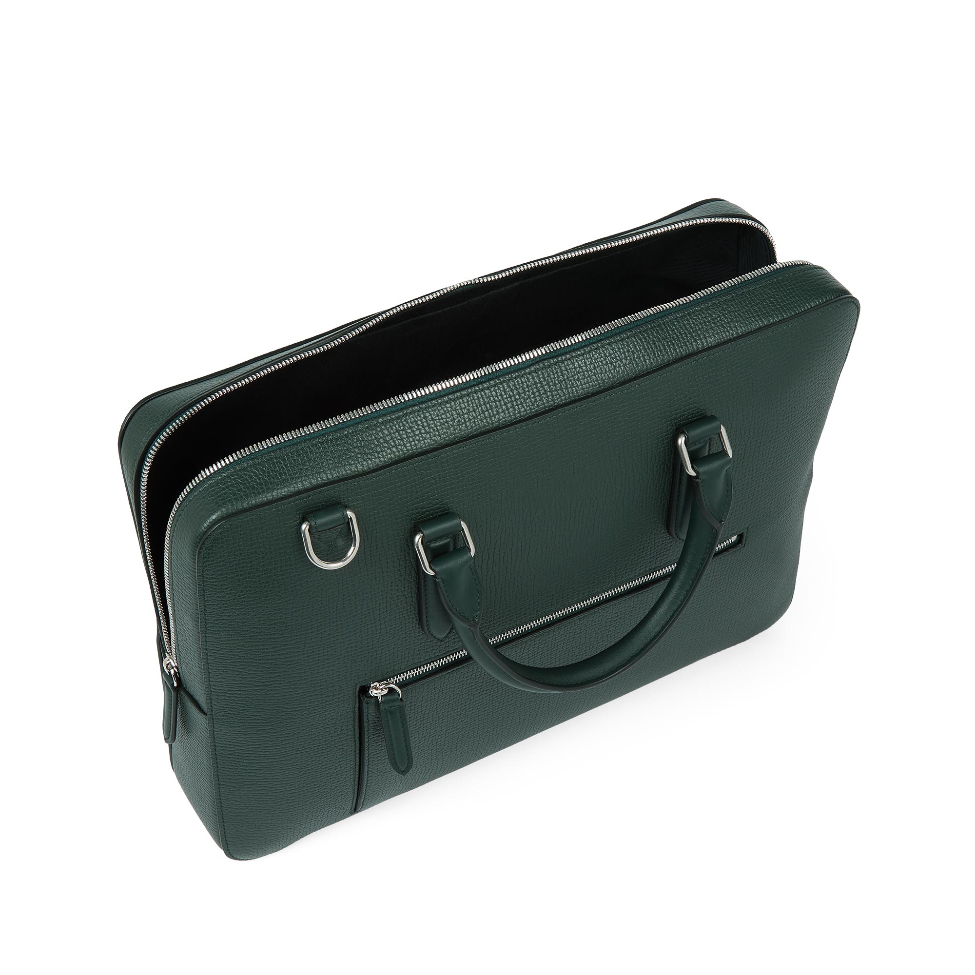 Manufacturers Custom With Logo Slim Luxury Premium Work Office Business Travel Grained Leather Briefcase Laptop Bag for Men Women - Image 4
