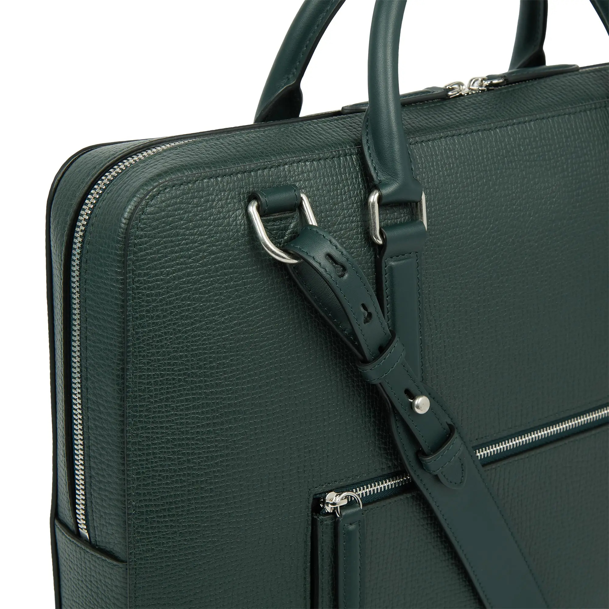Manufacturers Custom With Logo Slim Luxury Premium Work Office Business Travel Grained Leather Briefcase Laptop Bag for Men Women - Image 5