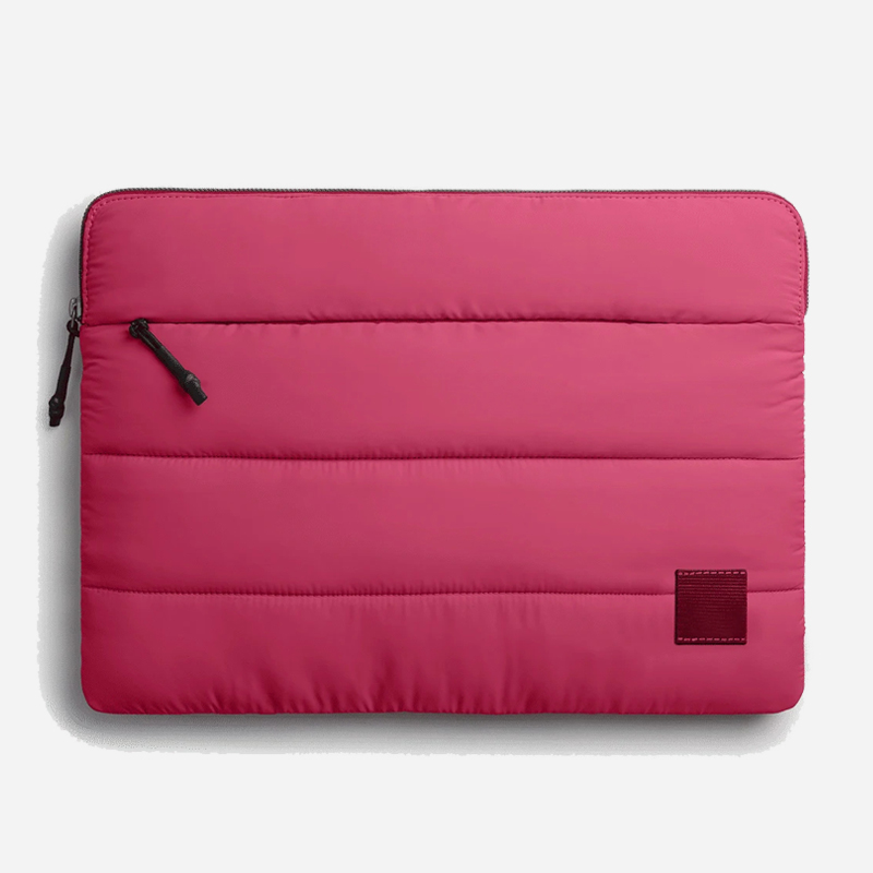 Manufacturers Custom With Logo Slim Lightweight Soft Premium Quilted Padding Puff Puffy Puffer Laptop Sleeve Cover Case Bags