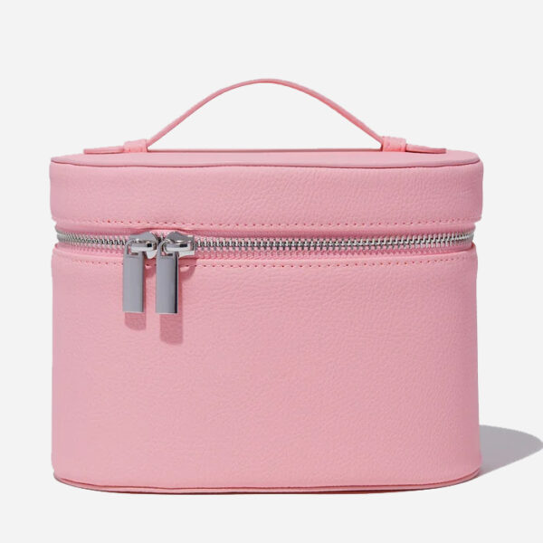 Manufacturers Custom With Logo Removable Compartments Small Mini Travel Leather Skincare Vanity Beauty Makeup Cosmetic Case Bags