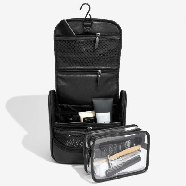 Manufacturers Custom With Logo Large Waterproof Hanging Travel Vegan Pu Leather Wash Toilet Dopp Kit Toiletry Bags for Men Women