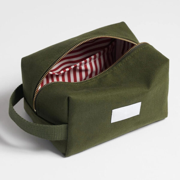 Manufacturers Custom Sustainable Eco Friendly 100% Natural Cotton Canvas Travel Toilet Wash Dopp Kit Toiletry Bags for Men Women