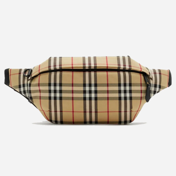 Manufacturers Custom Logo Fashion Designer Waterproof Nylon Checkered Sling Crossbody Bum Belt Fanny Pack Waist Bag for Men Women