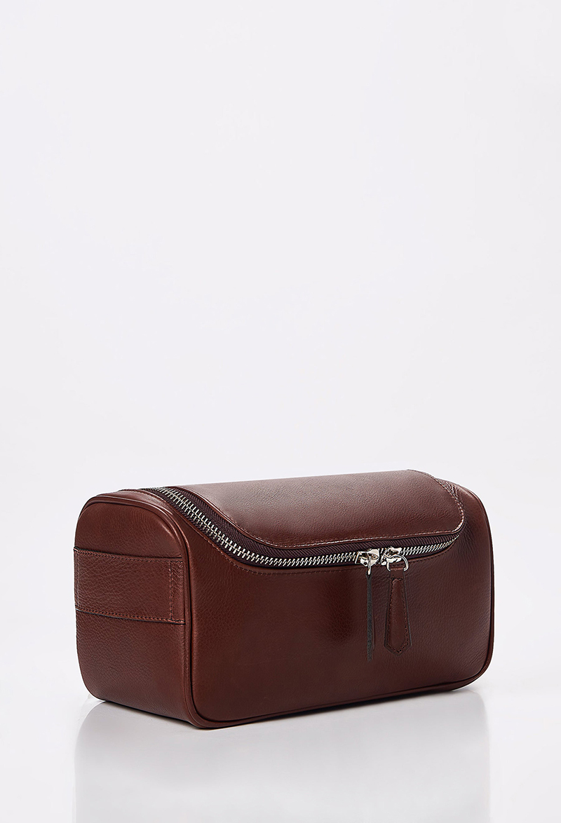 Manufacturers Custom Personalized With Logo Fashion Premium Waterproof Travel Leather Wash Dopp Kit Toiletry Bag for Men Women - Image 2