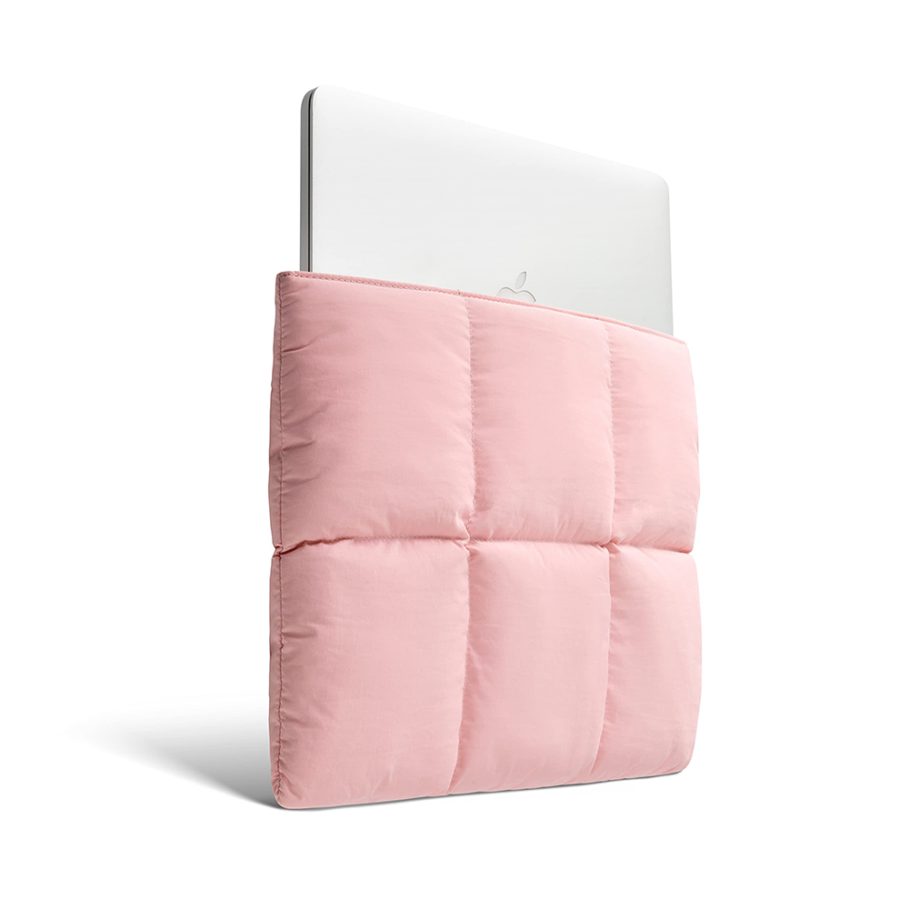 Manufacturer Custom With Logo Soft Carrying Shockproof Protective Cotton Nylon Padded Quilted Puffy Laptop Sleeve Case Cover Bag - Image 2