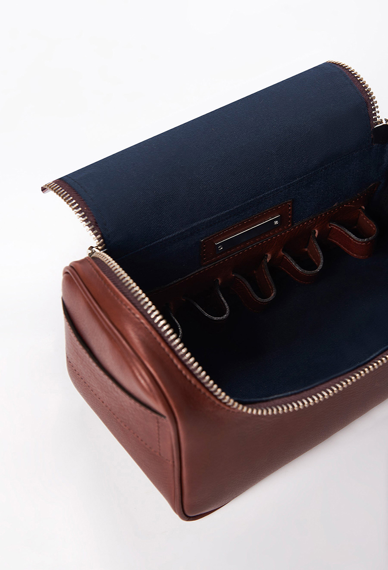 Manufacturers Custom Personalized With Logo Fashion Premium Waterproof Travel Leather Wash Dopp Kit Toiletry Bag for Men Women - Image 3