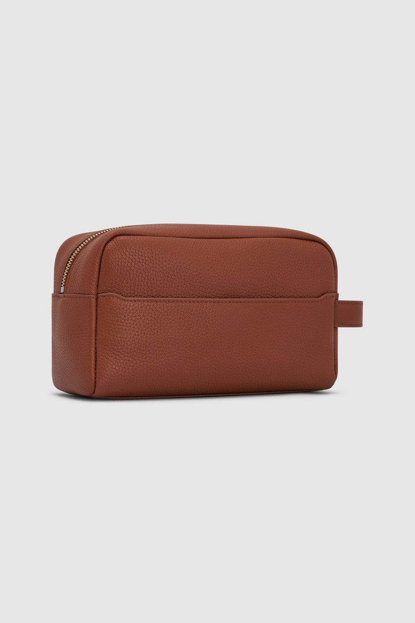 Manufacturers Custom With Logo Designer Luxury Premium Travel Genuine Leather Toilet Wash Dopp Kit Toiletry Bag for Men Women - Image 4