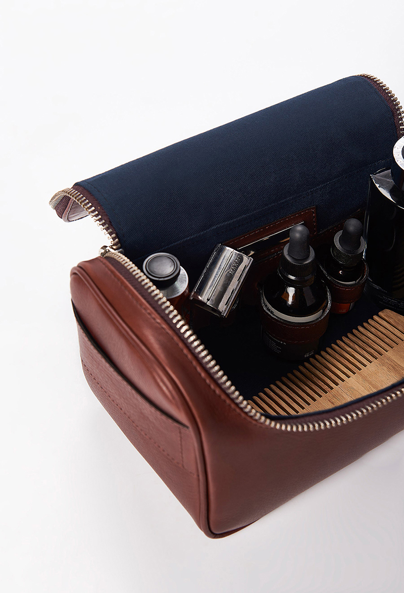 Manufacturers Custom Personalized With Logo Fashion Premium Waterproof Travel Leather Wash Dopp Kit Toiletry Bag for Men Women - Image 4