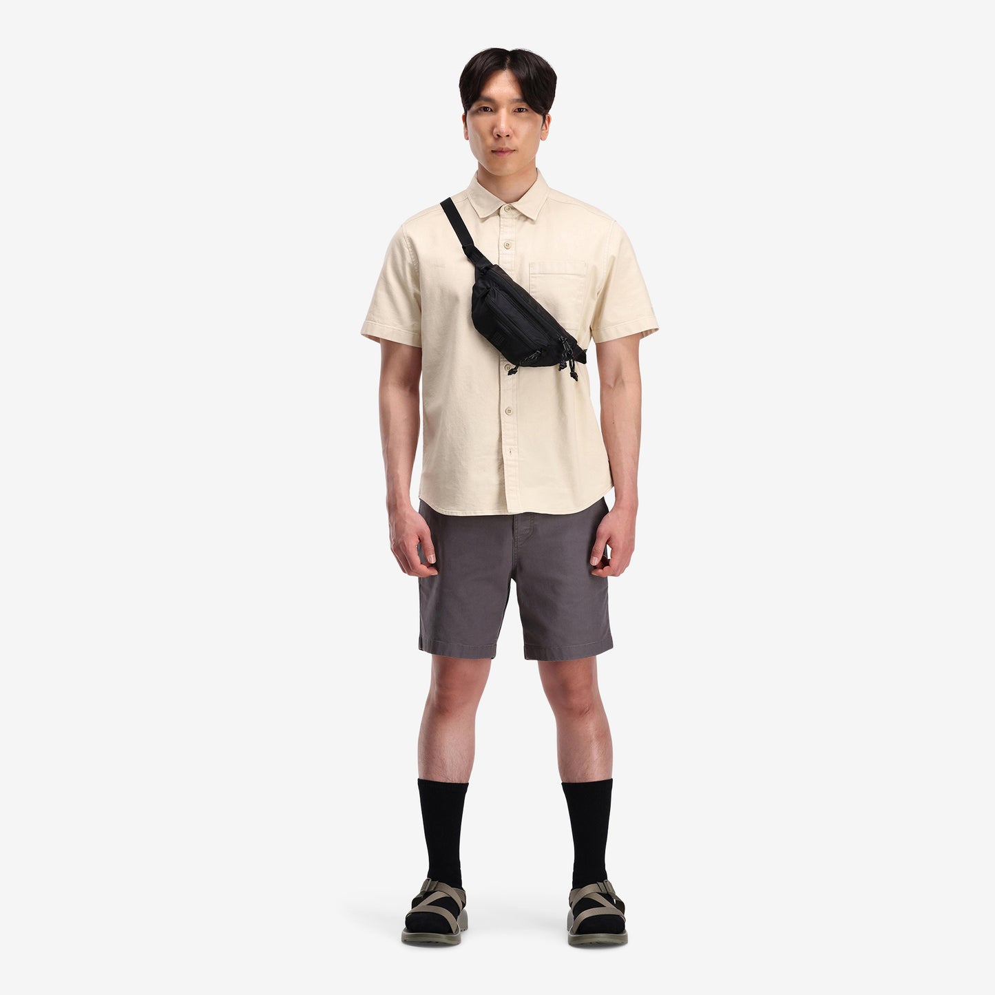 Manufacturers Custom Sustainable Eco Friendly 100% Recycled Nylon Travel Sling Cross Bum Belt Fanny Pack Waist Bag for Men Women - Image 4