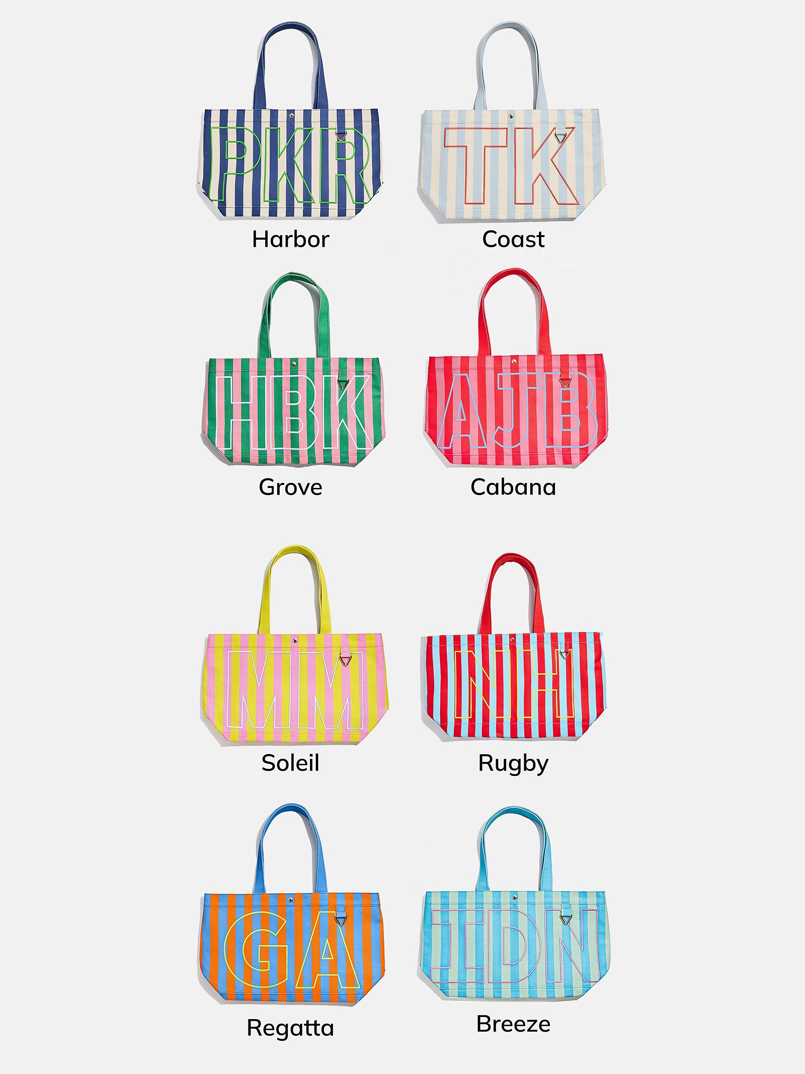 Manufacturers Custom Printed With Logo Personalized Embroidered Letter Daily Weekend Travel Beach Striped Cotton Canvas Tote Bag - Image 5