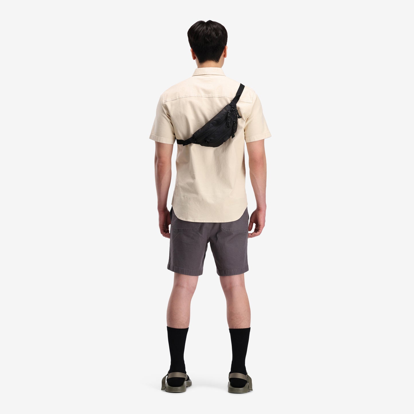 Manufacturers Custom Sustainable Eco Friendly 100% Recycled Nylon Travel Sling Cross Bum Belt Fanny Pack Waist Bag for Men Women - Image 6