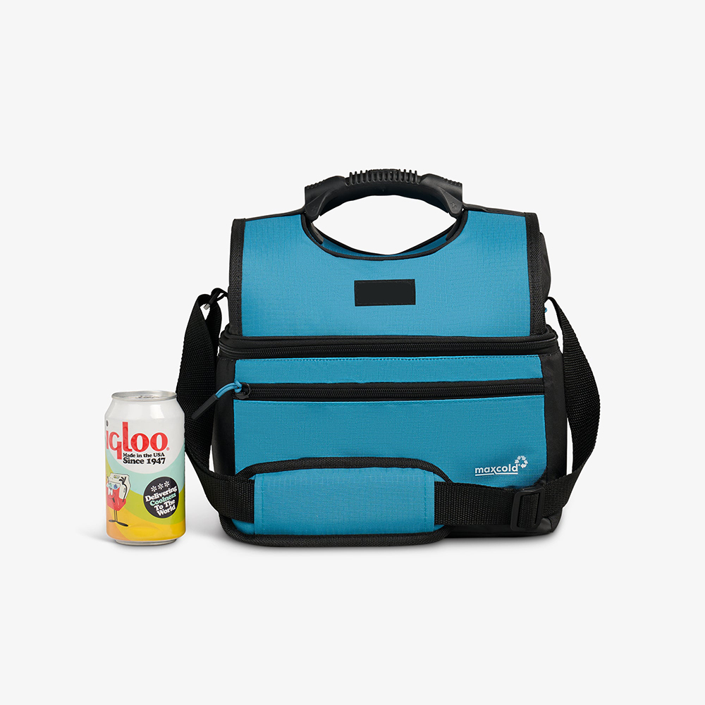 Manufacturers Custom With Logo Soft Reusable Dual Compartment Food Drink Thermal Insulated Lunch Cooler Bag for Adults Men Women - Image 5