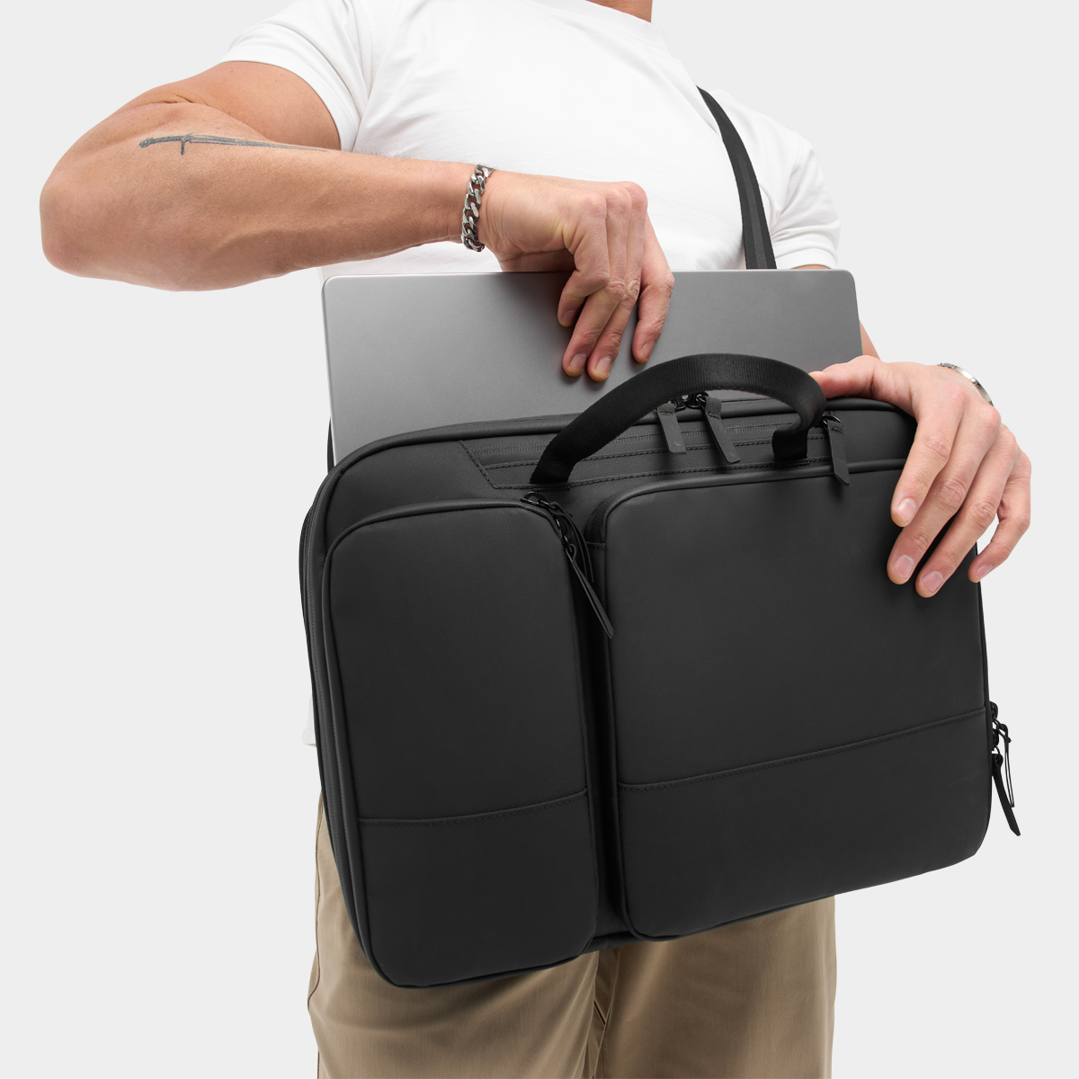Manufacturers Custom With Logo Large Capacity Multi Functional Waterproof Nylon Travel Business Briefcase Laptop Bags for Men - Image 8